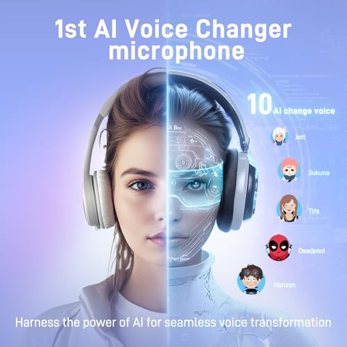 Image of MAONO Wireless USB Microphone for PC,Gaming Streaming Mic with Software AI Voice Change,3-Level Noise Cancellation,Custom EQ,Mic Monitor Gain Control for Laptop Computer Podcast (DM40 Pro-White)