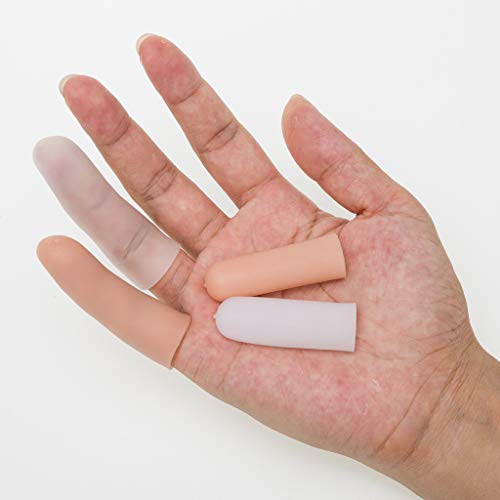 menolana 2 Pares De Silicone Dedos Tampa Tampa Tubos Polegar Protetor Tala Antiderrapagem - Pele