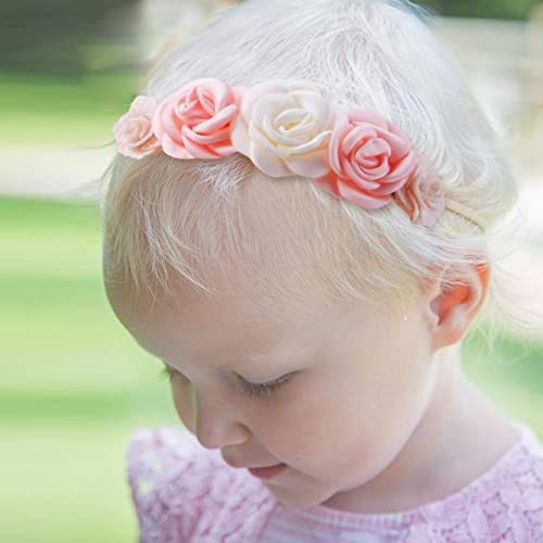 Oosaku Baby Girl Flower Headbands Set Elastic Floral Headbands 6Pcs Soft Nylon Hair Band For Newborn Toddler Hair Accessories #TOP4