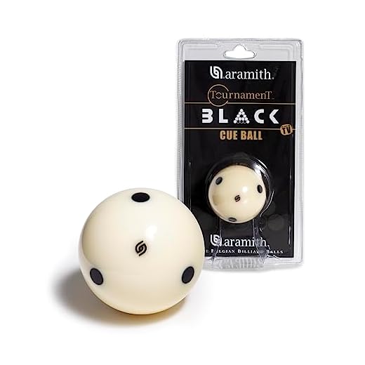Aramith Tournament Black Billiard Pool Cue Ball 2 1/4" 6 Black Dots in a blister