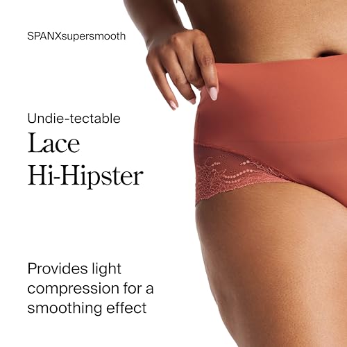 Image of SPANX SPANXsmooth Undie-tectable Lace Hi-Hipster - Comfortable Core Control - Lace Shapewear - No Visible Panty Lines