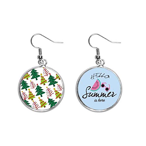 Pendientes de sandía divertido árbol de Navidad verde para regalo