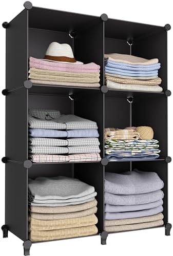6-Cube Storage Organizer, Closet Organizer Storage Cabinet Shelf ...