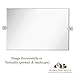 Hamilton Hills Pivot Wall Mirror with Brushed Chrome Brackets - Frameless Bathroom Mirror - Adjustable and Tilting Vanity Mirror - Modern Farmhouse Wall-Mounted Mirrors