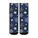 susiyo Artistic Colorful Snow Blue Hiking Socks Boy Girls - Cushioned Crew Socks for Kids Soft, Breathable & Seamless Toe for All-Day Comfort