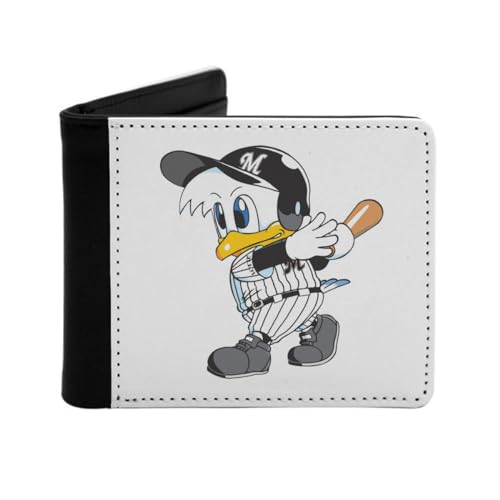 [ESASAZ] 千葉ロッテマリーンズ 二つ折り財布 レザー ウォレット Wallet 小銭入れ カードケース コインケース カード入れ 札入れ 男性用 コンパクト ビジネス 紙幣収納 男女兼用 野球応援 記念品 プレゼントのサムネイル