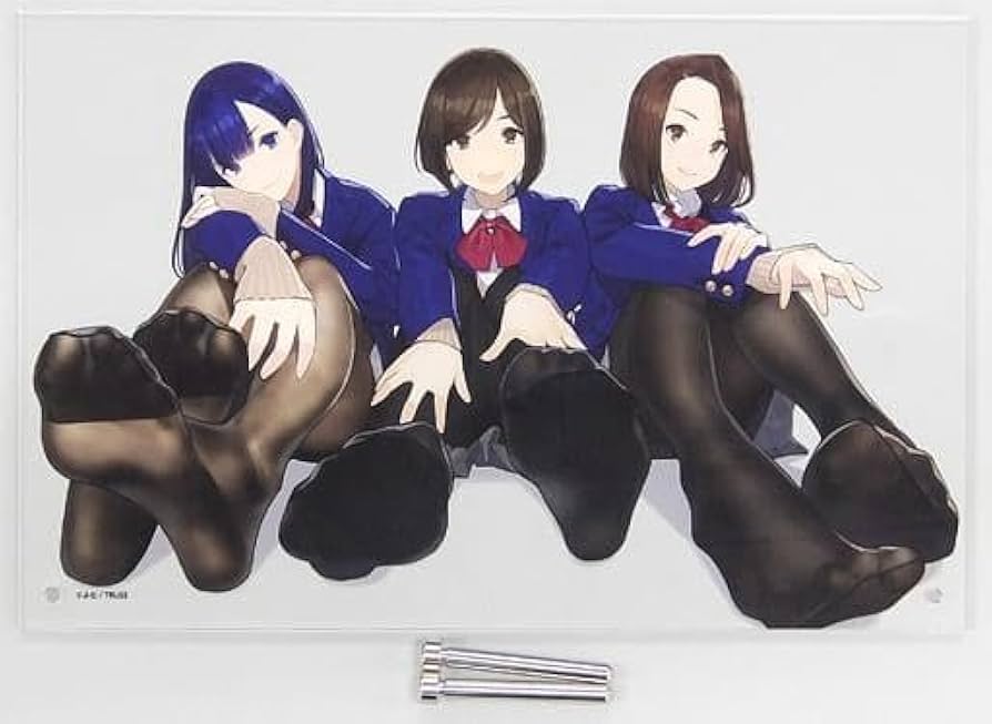 ☆よむ展 黒タイツ MFタオル 缶バッジ☆ よむ先生のイラスト展　みるタイツ ☆よむ展 黒タイツ MFタオル 缶バッジ ☆ よむ先生のイラスト展 みる