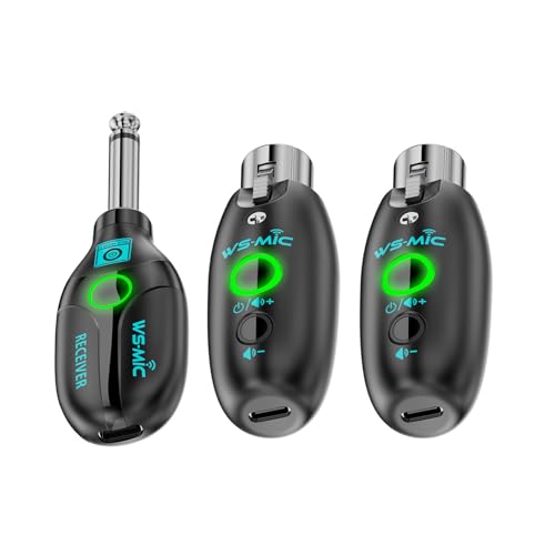 Sistema de micrófono inalámbrico Matybobe con transmisor y receptor XLR, batería, alcance 30m, reducción de ruido para presentaciones Karaoke creación de contenido negro miniatura 3