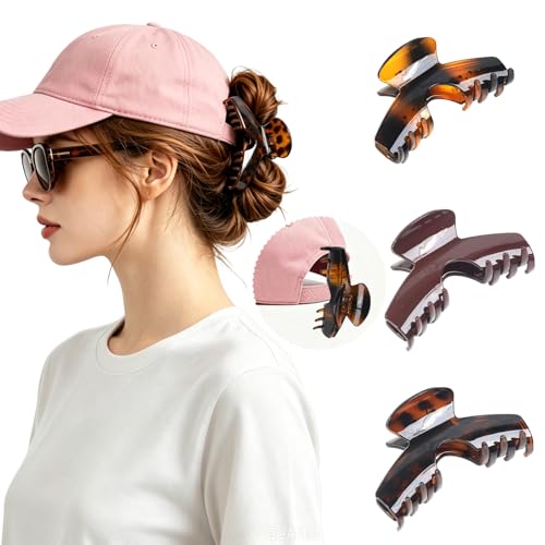 Pinzas para cabello tipo garra con diseño para gorra baseball miniatura 1