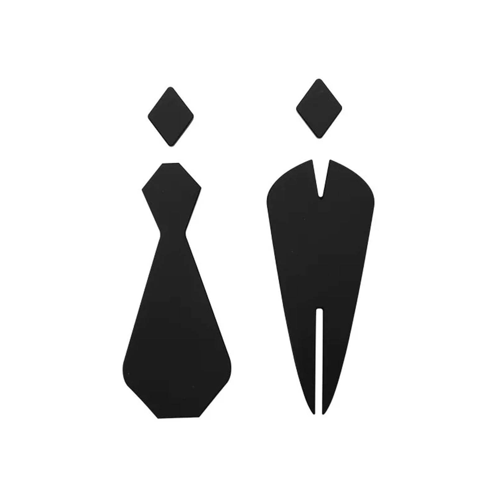 Restroom Signs for Business, Bathroom Signs for Home Door or Wall, for Women and Men, Easy to Install(Black)