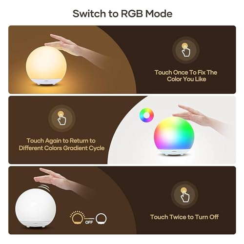 Flip Night Light Baby, Flip Over Night Light for Baby, Egg Light for Nursery, Portable Dimmable Touch Control Night Light, 7 Colors Changing, USB Rechargeable Lamp with Warm Light ( Color : 1pcs ) - Image 4