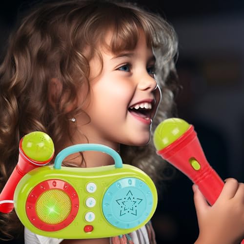 Machine de karaoké pour enfant et haut-parleur portable avec microphone - 3