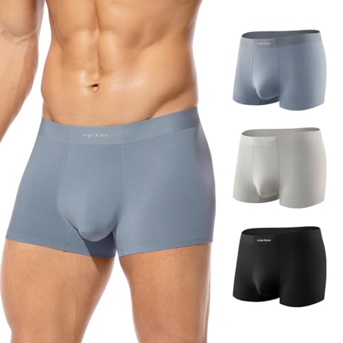 Arjen Kroos Boxer Homme Lot de 3, Modal Boxers sans Étiquette, Boxer Microfibre Homme Confortable...