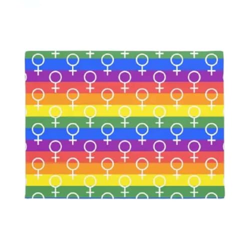 ���փ}�b�g LGBT - �����V���{���̓��̃p�^�[�� 50×80cm doormat LGBT - Female Symbol Rainbow Pattern