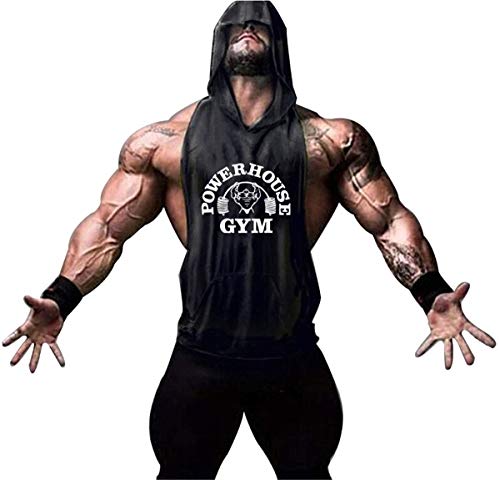 KODOO Camiseta de Tirantes con Capucha Beast de Tank Top Gym Tirantes Deportes para Hombre, Tops Camisa sin Mangas de Verano Fitness Cover