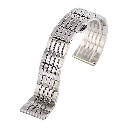 Bracelet de montre acier inoxydable argenté 22mm pour homme et femme