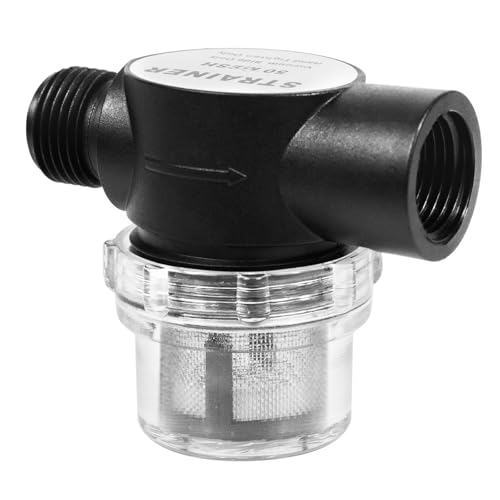 Image of WASSERMANN 1 /2 inch NPSF-1 /2 NPSM RV Water Pump Strainer, Water Pump Filter with 50 mesh Stainless Steel Filter Screen,Nylon in-Line Strainer for RV Water Pump