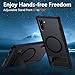 TIANNIUKE Magnetic Case for Samsung Galaxy Note 10,Compatible with MagSafe,Adjustable Kickstand,Translucent Matte Anti-Fingerprint,Shockproof Protective Phone Case
