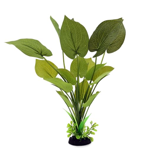 ALEGI Silk Aquarium Plants, 12 Inch Artificial Silk Plants Decorations for Fish Tank,Aquarium Décor Plastic Plants (Green, 2 Pack) - Image 3