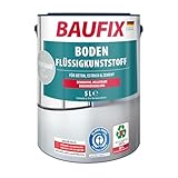 BAUFIX Boden-Flüssigkunststoff lichtgrau, matt, 5 Liter, Beton- und Bodenfarbe, atmungsaktive Betonfarbe für außen und innen, für Beton/Estrich/Zement