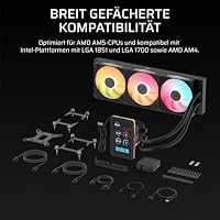 CORSAIR iCUE LINK TITAN II 360 LCD AIO-CPU-Flüssigkeitskühler – Schwarz – Ansicht 5