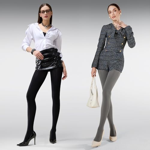 Image of MANZI Women's 2-6 Pairs Opaque Control Top Tights Comfort Stretch Pantyhose