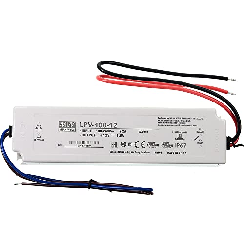 LPV-100-12 Bloc d'alimentation étanche 12V 100W pour installation LED
