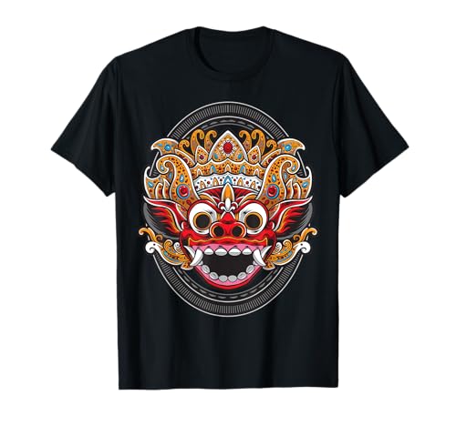 Máscara Barong Bali Rangda Indonesia Ubud Regalo Recuerdo Camiseta