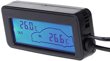 WSDMAVIS 1 Pcs Mini Digital Thermometer Indoor Outdoor 12V Temperature Gauge Meter LCD Display for Car Vehicles