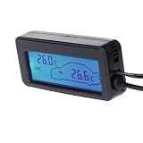 WSDMAVIS 1 Pcs Mini Digital Thermometer Indoor Outdoor 12V Temperature Gauge Meter LCD Display for C