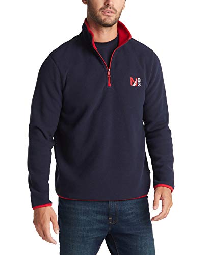 Nautica Men's Nautex Classic Fit Quarter-Zip Fleece, Navy, Small