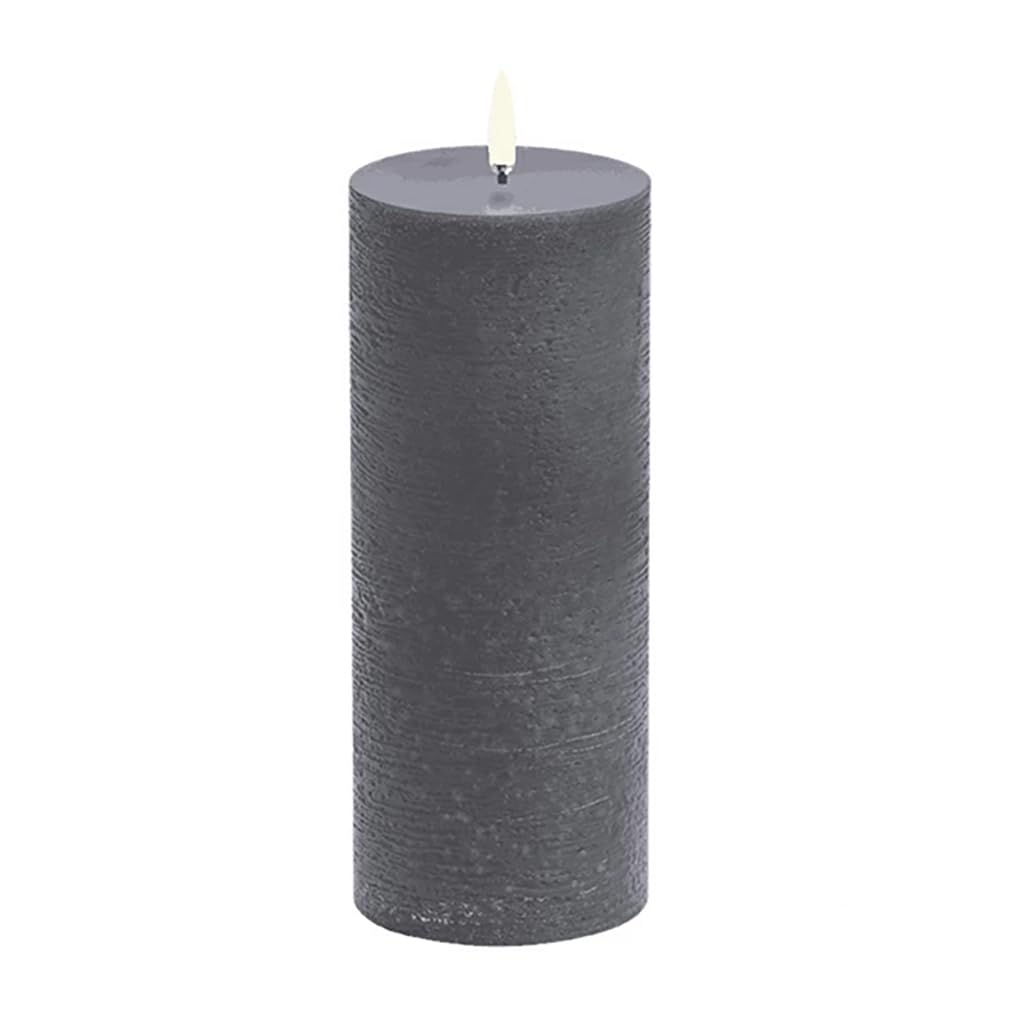 Uyuni Led Rustic Candle Grey - 8x20cm