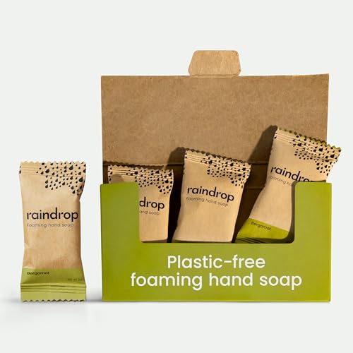 Raindrop Sustainable 4x Eco-friendly Hand Wash Refill Tablets, 1 Tablet = 1 Bottle of Soap 300 ml, Bergamot scented