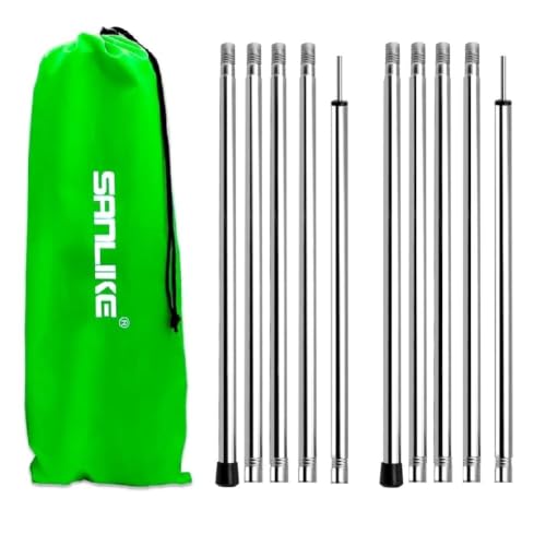 SANLIKE Tent Poles for Tarp, 6.6' Tarp Poles Set of 2, Tent...
