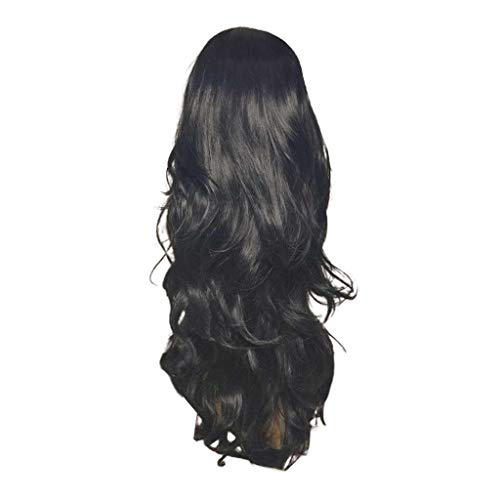 gazechimp Moda Feminina Negra Legal Perucas Longas E Onduladas Perucas de Cabelo Natural Encaracolad