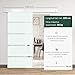 HOMCOM Puerta Corrediza de Vidrio Puerta Corredera Deslizante de Cristal Seguridad 90x205...