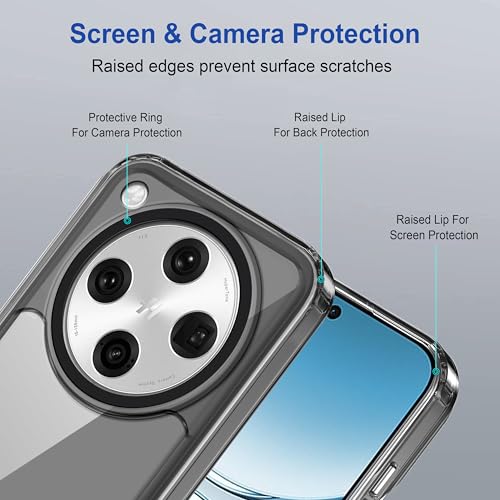 Image of Zapcase Back Case Cover for Oppo Find X8 5G | Compatible for Oppo Find X8 5G Back Cover | Case Cover with Camera Protection | (TPU + PC | Translucent Black)