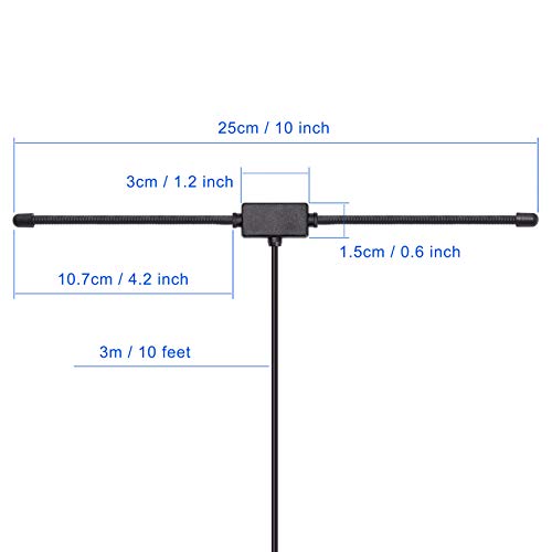 Bingfu 75 Ohm FM Radio Dipole Antenna AM Loop Antenna for Home Stereo Receiver Indoor Pioneer Onkyo Yamaha Marantz FM Radio AV Audio Video Home Theater Receiver