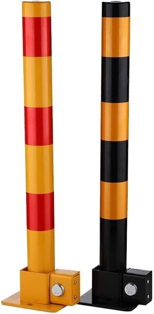 SaryEdge Parking Guardrails Lockable Parking Barrier Parking Latch Parking Lock, No Parking Garage in Front of The Locked Post Private Parking Lock Openings Occupying Private,Black-yellow