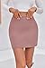 Wenrine Womens Corduroy Mini Skirt High Waisted Basic Casual A-line Short Fall Winter Skirts Pink