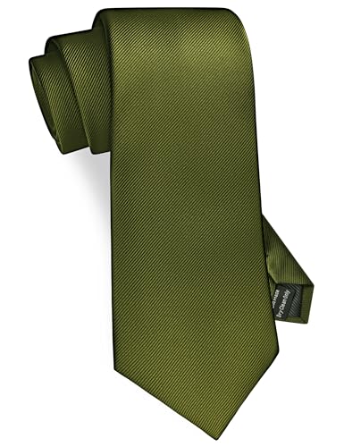 Image of GUSLESON Classic New 3.15 inch(8cm) Men's Solid Color Necktie Wedding Business Tie + Gift Box