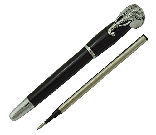 Erofa Fuliwen Rollerball Pen,Elephant Pattern Gift Roller Ball Pen - Noble Black #TOP5