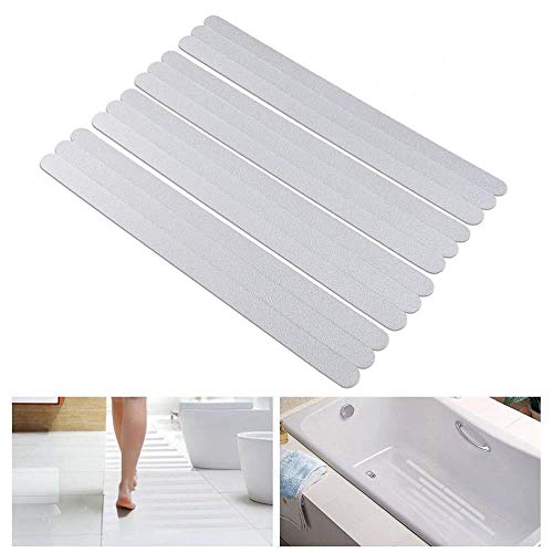 TTBDAN Bandes AntidéRapantes Autocollants De Douche Bandes De SéCurité pour Le Bain Transparentes Bandes Autocollantes Non Glissantes pour Les Baignoires Douches Escaliers Planchers, 6PCS Cover