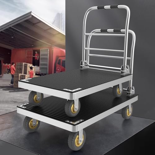 Carretilla plegable de plataforma de acero industrial mediana miniatura 7
