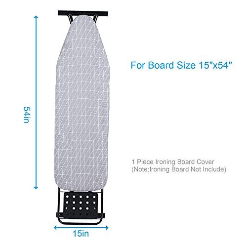 Ironing Board Cover, Full Size Scorch Resistant Padding, Elastic Edge, Heavy Duty Iron Pad Covers Standard Boards, Hook and Loop Fastener Strap Extra Thick by BNDX - Image 5