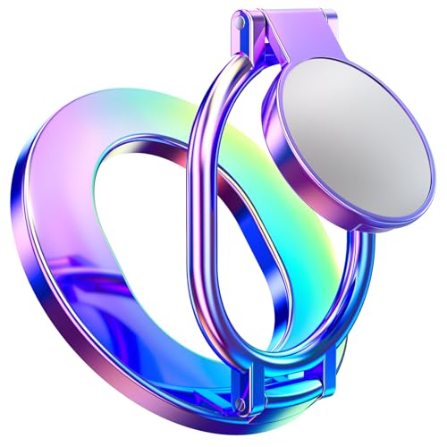 [2026 Upgraded] SUPERONE Magnetic Phone Grip for MagSafe Ring Holder, Double Sided Magnet Adjustable Gym MagSafe Phone Stand for iPhone, iPad and All Smartphones, Fit Magnetic Car Mount (Colorful)