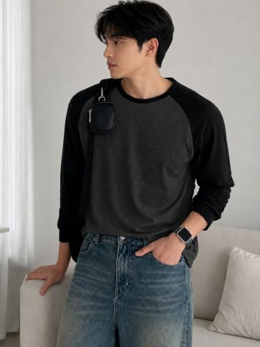 Image of Men's Polycotton Round Neck T-Shirt | Full Sleeve Casual T-Shirt for Men | Soft, Breathable Regular Fit for Everyday Wear