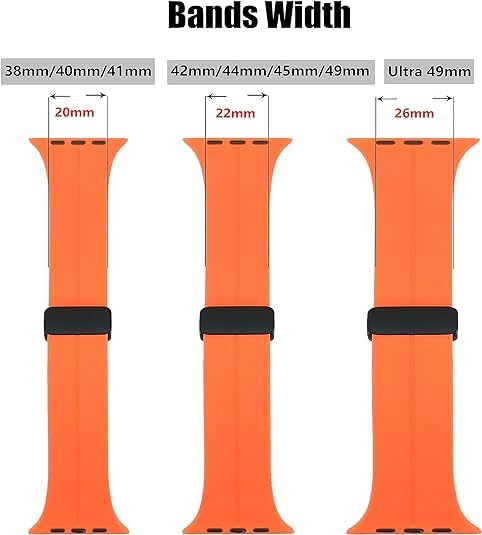 Image of Soft Silicone Sport Band Compatible with Apple Watch Ultra 49mm 45mm 44mm 42mm Magnetic Clasp Adjustable Strap For iWatch Series 10 9 8 7 6 5 4 3 2 1 SE Ultra 2nd gen (Only Strap, No Watch)