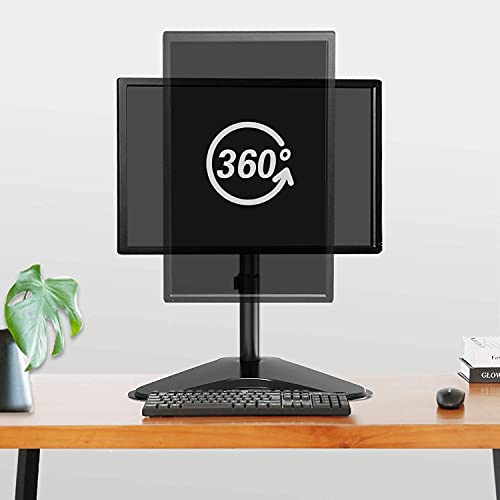 Single Monitor Stand And Dual Monitor Stand Free-Standing Lcd Monitor Desk Mount With Adjustable Height, Tilt, Swivel And Rotation, Vesa 75X75 100X100 #TOP6