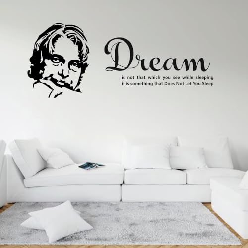 Image of A.P.J. Abdul Kalam Dream Quotes Office - Inspirational - Motivational - Quotes - Wall Sticker for Kids Room, Living Room,School, Library (Size - 46CM X 120CM)